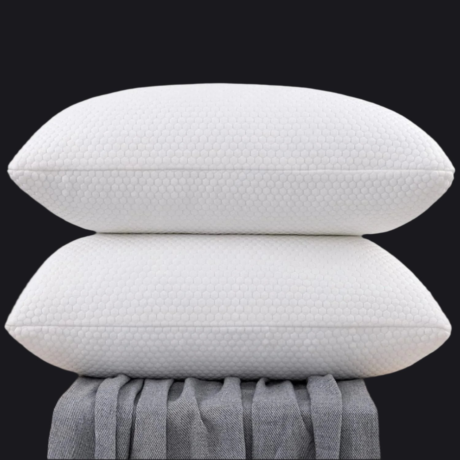 Bed Pillows for Sleeping 2 Pack, Shredded Memory Foam Bed Pillows Set of 2, Adjustable Loft Bed Pillows with Washable Hypoallergenic for Back and Side Sleeper Pillows Queen Size Set of 2