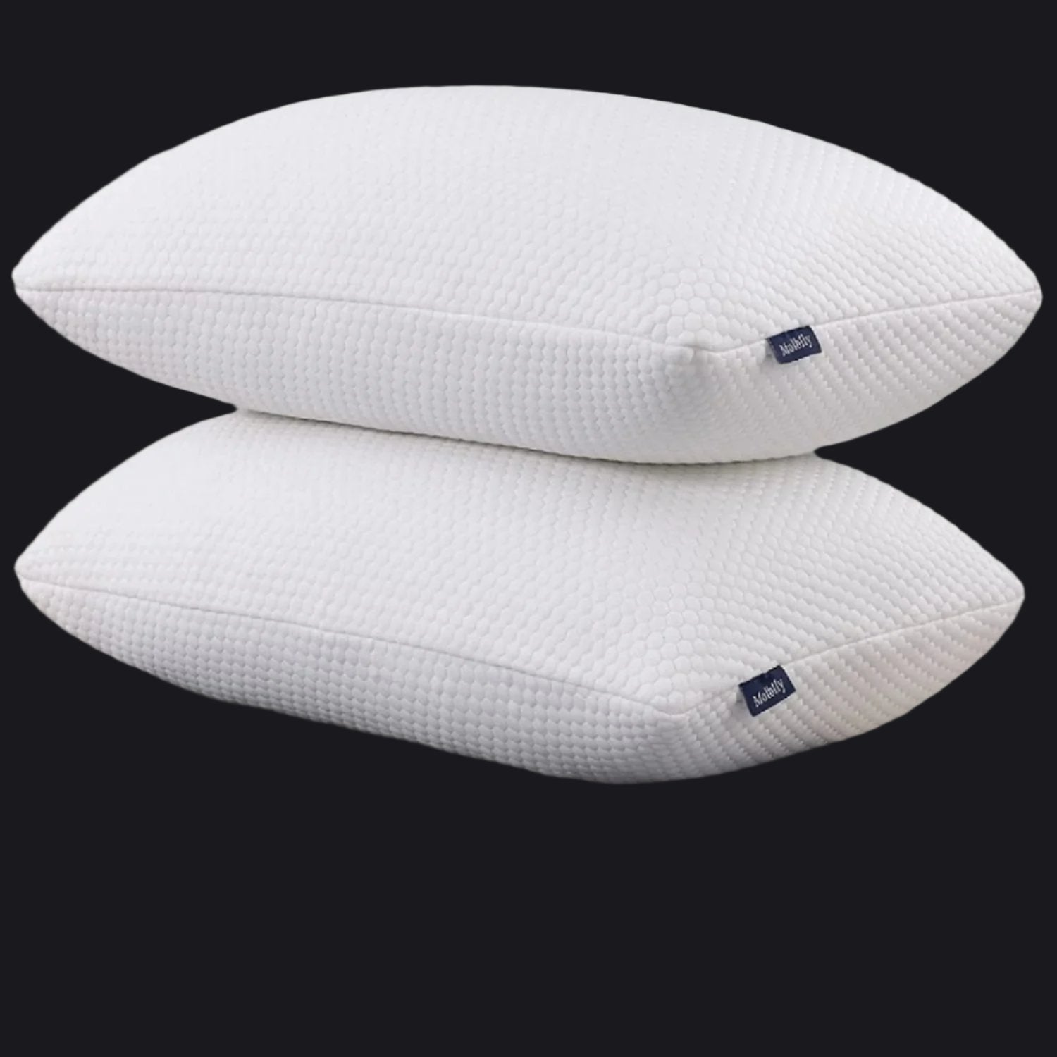 Bed Pillows for Sleeping 2 Pack, Shredded Memory Foam Bed Pillows Set of 2, Adjustable Loft Bed Pillows with Washable Hypoallergenic for Back and Side Sleeper Pillows Queen Size Set of 2